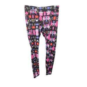 Athleta Womens Be Free Knicker Leggings Abstract Print Size M Multi-Color